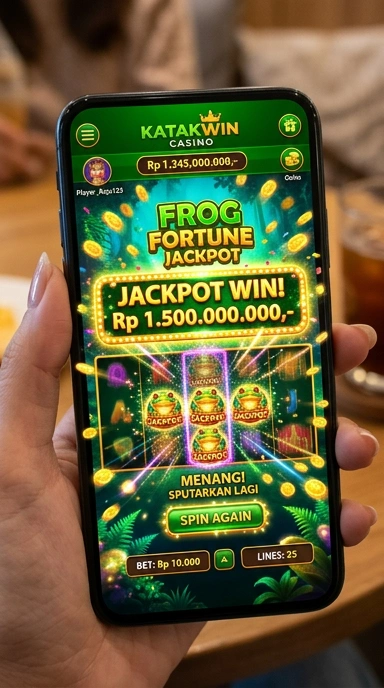 Tampilan utama aplikasi katakwin dengan berbagai pilihan menarik.